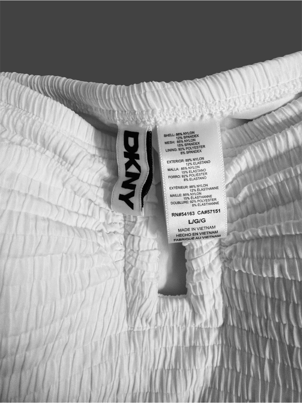 DKNY White Textured One-Piece Swimsuit - Picture 4 of 4